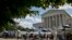 U.S. -- Supreme Court -- Members of the media set up outside the Supreme Court, Thursday, July 9, 2020, in Washington. 