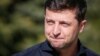 UKRAINE -- Ukrainian President-elect Volodymyr Zelenskiy looks on after meeting Parliament members in Kyiv, May 4, 2019