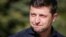 UKRAINE -- Ukrainian President-elect Volodymyr Zelenskiy looks on after meeting Parliament members in Kyiv, May 4, 2019