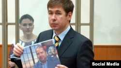 Адвокат Илья Новиков на заседании по делу украинской летчицы Надежда Савченко, 1 февраля 2016