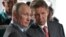 RUSSIA -- Russian President Vladimir Putin (L) and Gazprom Management Committee Chairman Alexei Miller (R) visit the Amur Gas Processing Plant construction site near the town of Svobodny on the banks of the Zeya River about 170 km north of the city of Bla