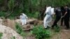 UKRAINE – Forensic experts exhumed the bodies of 7 people, who, according to police, were killed by Russian military shots to the head, some of them had their hands tied. Near the village of Vorzel, Bucha district, Kyiv region, June 13, 2022