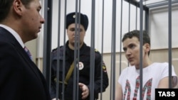 Украинская летчица Надежда Савченко в Басманном суде Москвы 