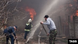 Пожар на складе пиротехники в Орле 23 апреля