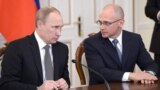 RUSSIA--Head of Rosatom agency Sergei Kirienko with Vladimir Putin