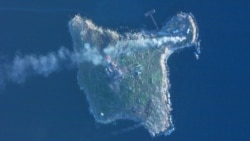 Остров Змеиный в Черном море после обстрела 8 мая 2022 года
