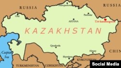 Kazakhstan map 