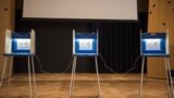 U.S. -- Voting booths are set up at a 2018 Minnesota primary election polling place inside the Westminster Presbyterian Church on August 14, 2018