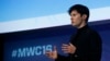 SPAIN -- Pavel Durov, the founder of the VKontakte social network and encrypted Telegram messenger, delivers a keynote speech during the Mobile World Congress in Barcelona, February 23, 2016