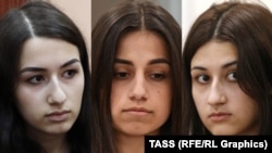 Мария, Ангелина и Крестина Хачатурян, обвиняемые в убийстве отца, который систематически их насиловал и бил
