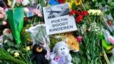 UKRAINE – Flowers and toys near the Embassy of the Netherlands in Ukraine in memory of fallen people who flew in Boeing on MH17 flight. The plane was shot down by the Russian Beech plant, killing 298 people, including 80 children. Kyiv, July 21, 2014