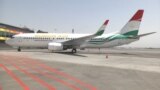Tajikistan,Dushanbe city,Somon air plane in Dushanbe International Airport, 2April2018
