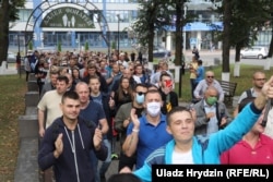 Шествие рабочих БелАЗа в Жодино. 26 августа