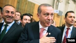 Президент Турции Реджеп Эрдоган на Климатическом Саммите ООН в Париже 