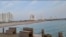 Turkmenistan. Empty multi-billion dollars Port in Turkmenbashi virtually empty and not working. Hotels. Caspian sea. Setember 2020.