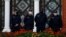 Belarus - Police officers stand guard outside the Church of Saints Simon and Helena during an opposition demonstration to protest against presidential election results, at the Independence Square in Minsk, 28aug2020