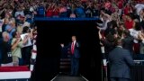 U.S. -- President Donald Trump arrives on stage to speak at a campaign rally at the BOK Center, Saturday, June 20, 2020, in Tulsa, Okla.