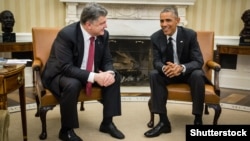U. S. -- President Barack Obama during an official meeting with the President of Ukraine Petro Poroshenko in Washington, 18Sep2014