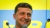 Ukraine's President Volodymyr Zelenskiy speaks at his party's headquarters after the July 21, 2019 parliamentary elections. 