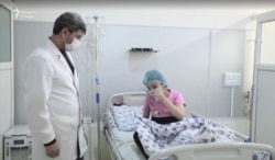 10-летняя дочь Рухшоны Ахмадовой после операции в Национальном центре трансплатации органов и тканей человека
