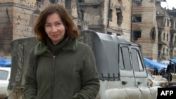 Russian human rights activist Natalya Estemirova in the Chechen capital in September 2004.