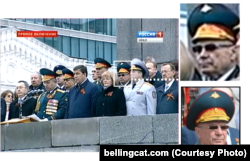 Справа и в верхнем правом углу: Николай Ткачев на военном параде в Екатеринбурге, 9 мая 2014 года. Нижний правый угол: Николай Ткачев в 2016 году