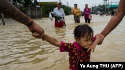 Затопление в регионе Баго – в 68 километрах от Янгона, 29 июля 2018