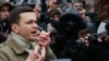 RUSSIA -- Russian opposition politician Ilya Yashin speaks during a banned rally in Moscow, December 24, 2017