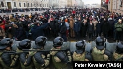 Протесты в Петербурге 31 января 2021 года