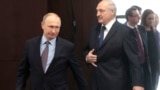 RUSSIA -- Russian President Vladimir Putin (L) and Belarusian President Alyaksandr Lukashenka meet in the Black sea resort of Sochi, February 15, 2019