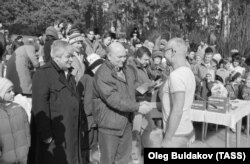 Лужков с Гавриилом Поповым в 1991 году