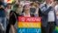 MOLDOVA -- Members of the LGBT community, take part in a march held to promote human rights and equality in Chisinau, May 19, 2019