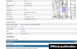 Выписка из чешского реестра недвижимости, подтверждающая, что дом по адресу Ovenecká, 80/39, относится к дипломатическому сервису Чехии и принадлежит государству