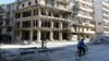 Разрушенное здание в восточной части Алеппо