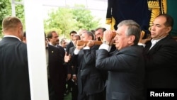 Шавкат Мирзиёев на похоронах Ислама Каримова в сентября 2016 года