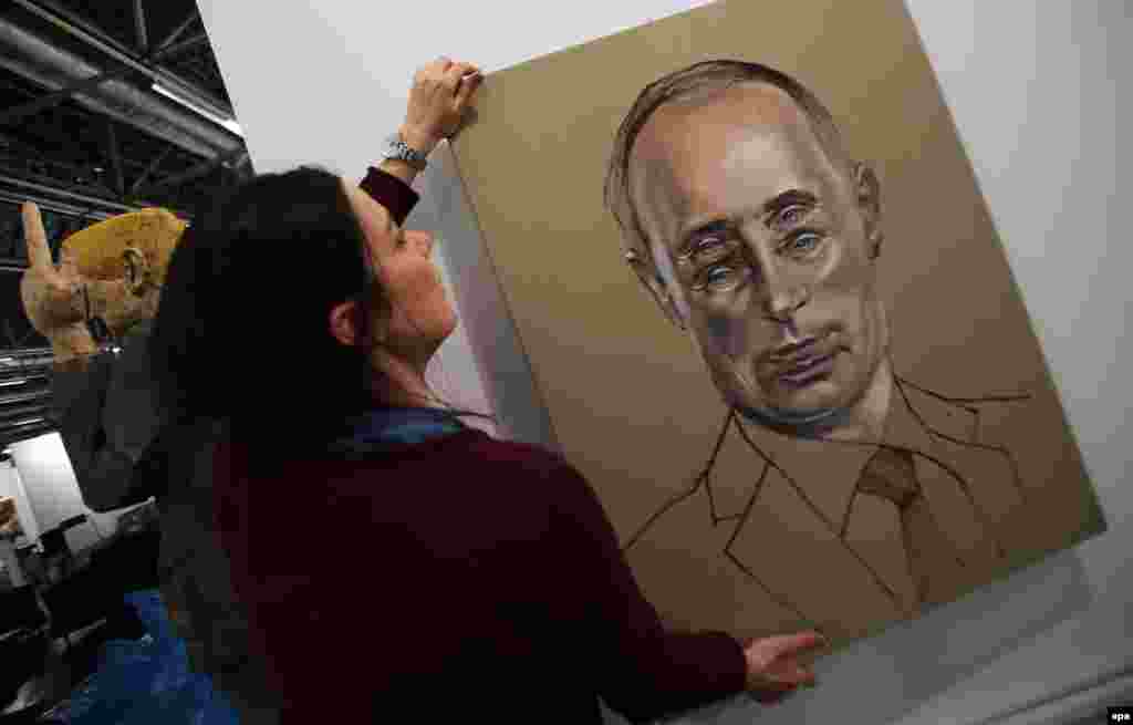Портрет Владимира Путина, написаный Холгером Куртом Ягером в 2014 году для выставки в Германии