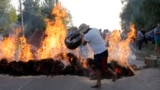 KYRGYZSTAN -- Clashes as government forces move to arrest ex president Atambaev. August 9, 2019.