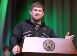 Chechen leader Ramzan Kadyrov delivers a speech in Grozny, Chechnya on March 10, 2015.