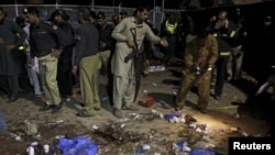 Последствия взрыва в Лахоре