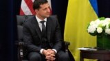 U.S. – A handout photo made available by Ukraine Presidential Press Service shows Ukraine's President Volodymyr Zelensky during a meeting with US President Donald J. Trump, New York, 25 September 2019