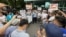 Kazakhstan – A protest organised by unregistered Democratic party of Kazakhstan. Police detain protesters. Almaty, 6 July 2021