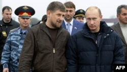 Рамзан Кадыров с Владимиром Путиным в Грозном 