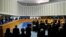 FRANCE – Members of the European Court of Human Rights arrive inside the court at the beginning of a hearing in the case of Ukraine and the Netherlands against Russia at the European Court of Human Rights (ECHR) in Strasbourg, 26 January 2022