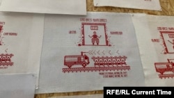 Вышивка Стивена и Маши, посвященная политзаключенному Виктору Кухарчуку