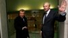 U.K. -- British Petroleum CEO Bob Dudley (R) and Rosneft CEO Igor Sechin arrive outside the BP headquarters in central London, March 21, 2013