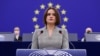 Светлана Тихановская в Европарламенте 24 ноября 2021 года. Фото: Reuters