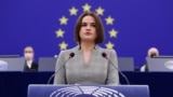 Светлана Тихановская в Европарламенте 24 ноября 2021 года. Фото: Reuters