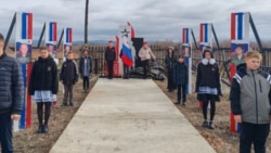 Открытие "аллеи памяти" в забайкальском Татаурово, октябрь 2025 год