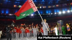 Сборная Беларуси во время Олимпиады в Рио 5 августа 2016 года