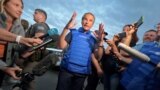 UKRAINE – IAEA Director General Rafael Mariano Grossi speaks with journalists after he and a part of the IAEA mission came back from a Zaporizhzhia nuclear power plant, at a Ukrainian checkpoint in Zaporizhzhia region, September 1, 2022